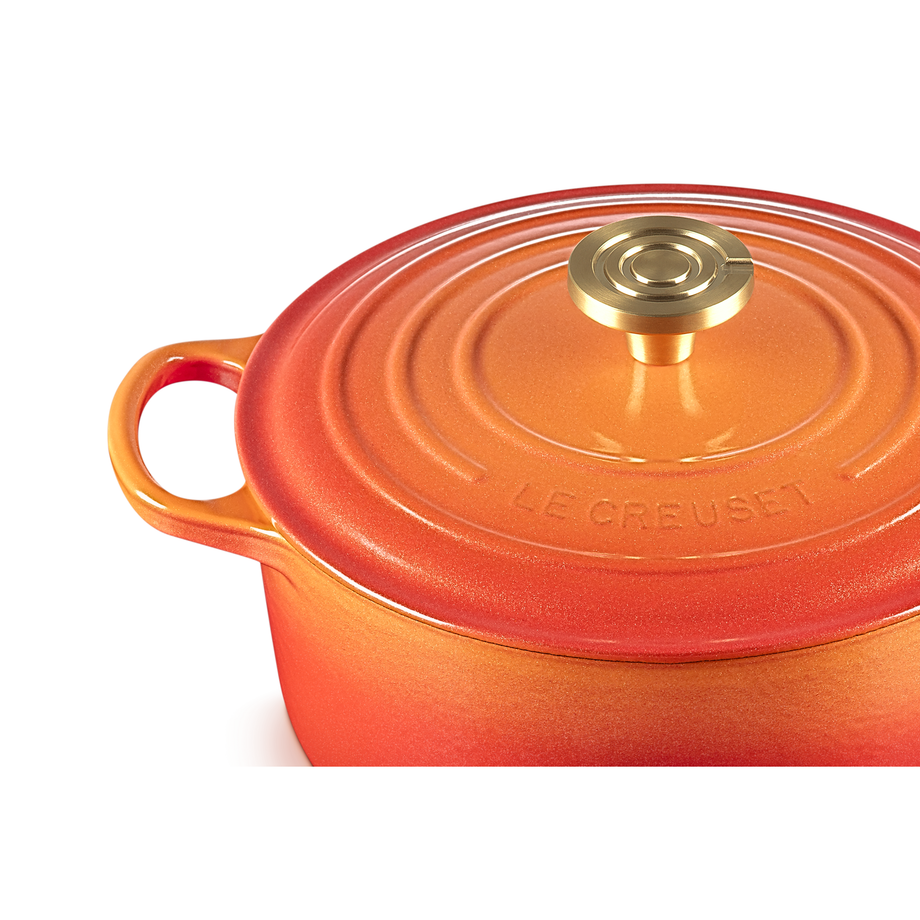 Le Creuset 5.3L Signature Round French Oven -  Flamme Dorée