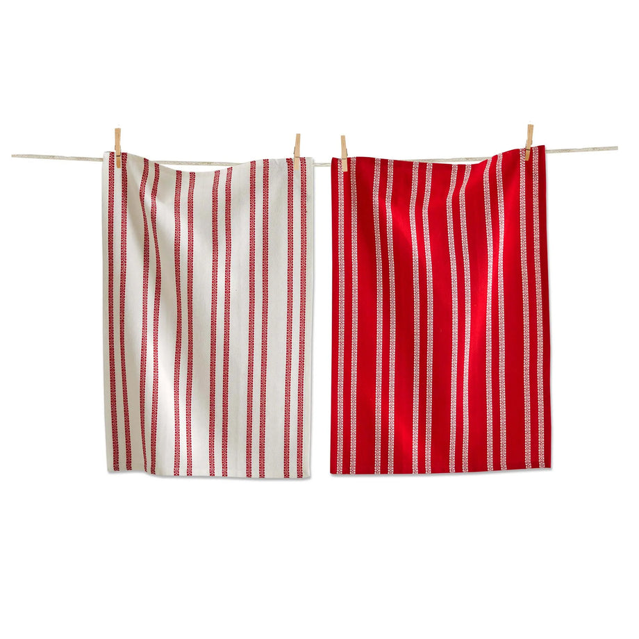 TAG Christmas Enchanting Dishtowel set of 2 - Red Multi