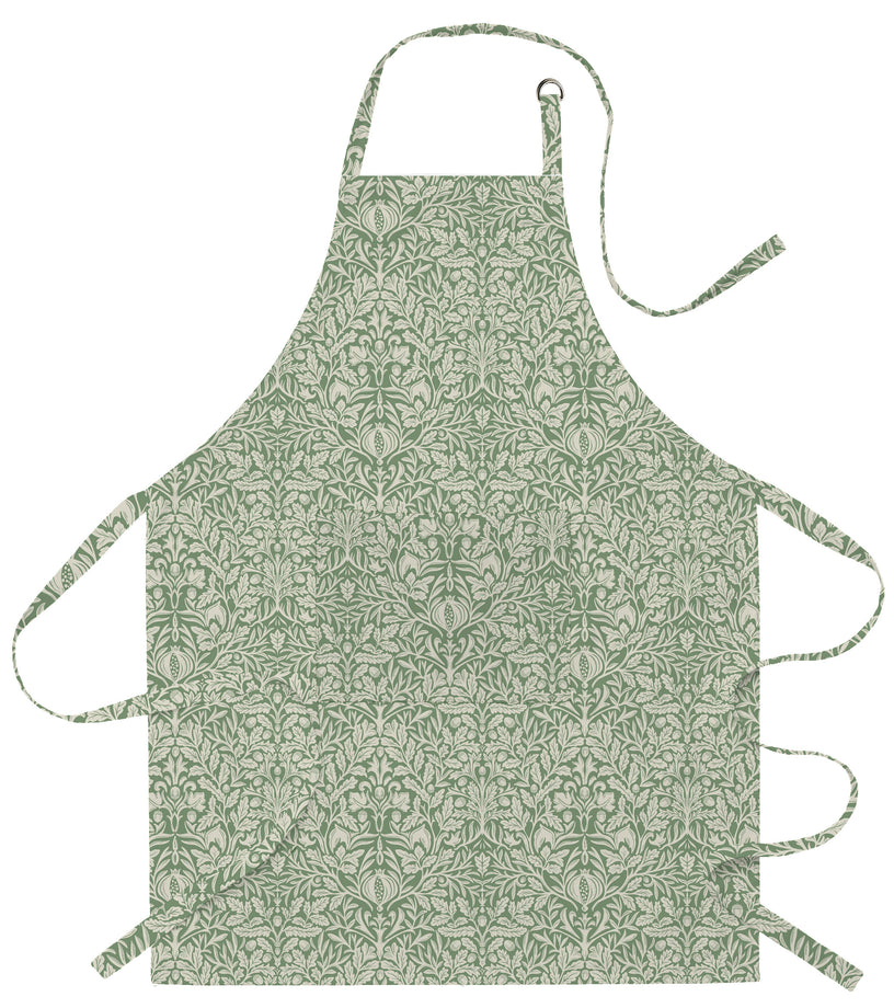 William Morris Cotton Apron – Acorn Green