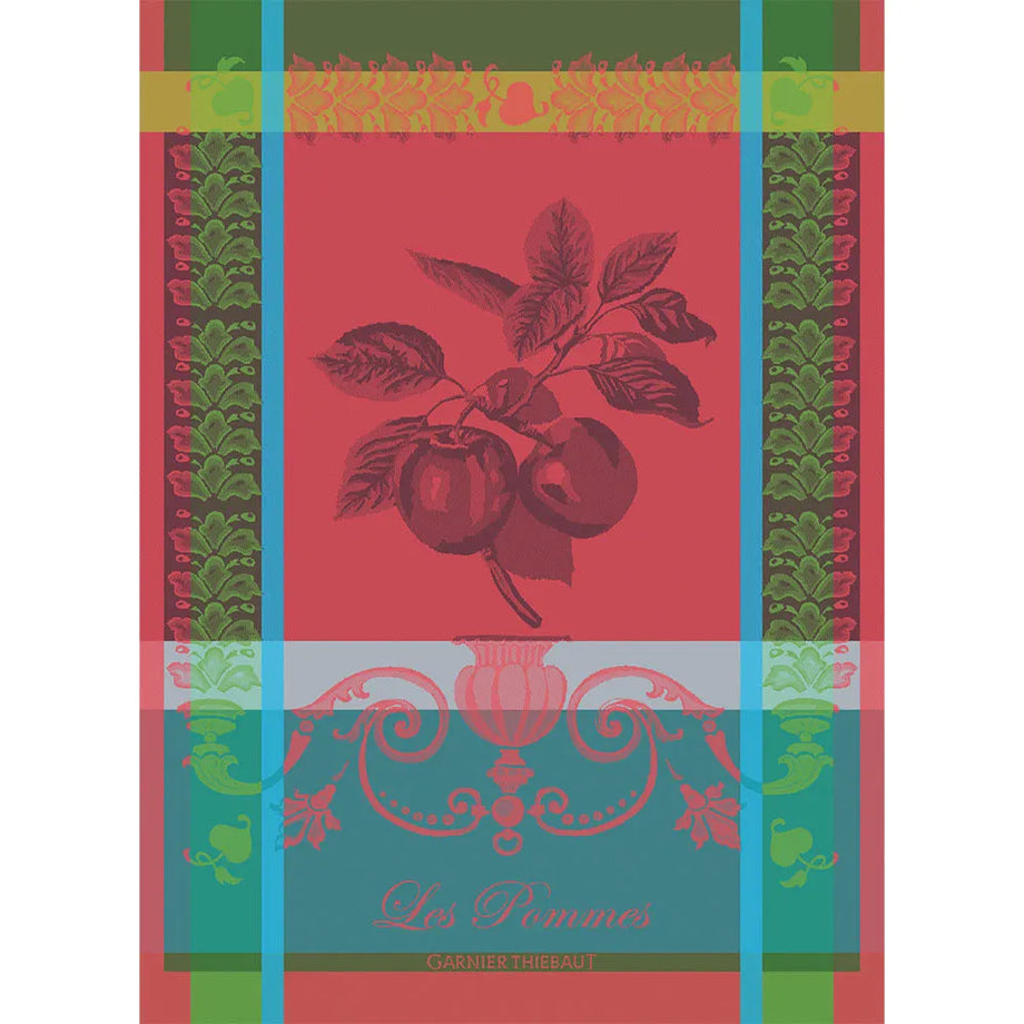 Garnier-Thiebaut Tea Towels - Les Pommes Rouge Vif