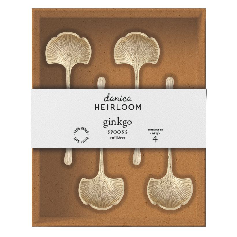Ensemble de 4 cuillères Danica Héritage Ginkgo