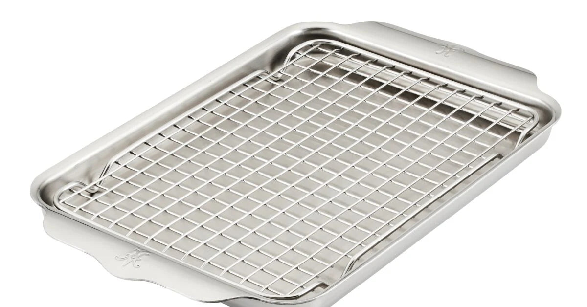 Hestan Provisions OvenBond Tri-ply Stainless Steel Quarter Sheet Pan with Rack, 9" x 12.5"