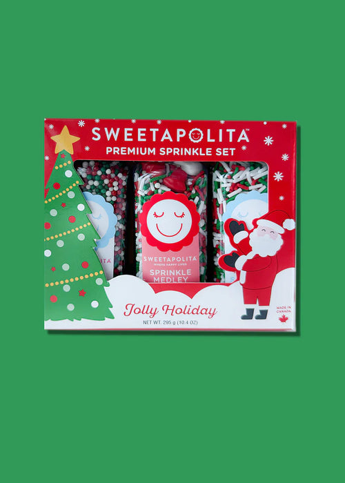 SWEETAPOLITA Jolly Holiday Set of 3 Holiday Sprinkles Box Set