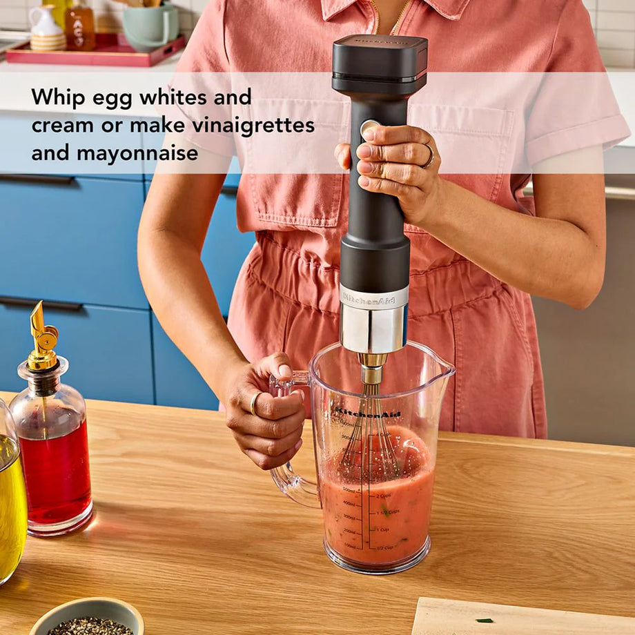 KitchenAid Go™ Cordless Hand Blender with Accessories - Black Matte - Battery Included