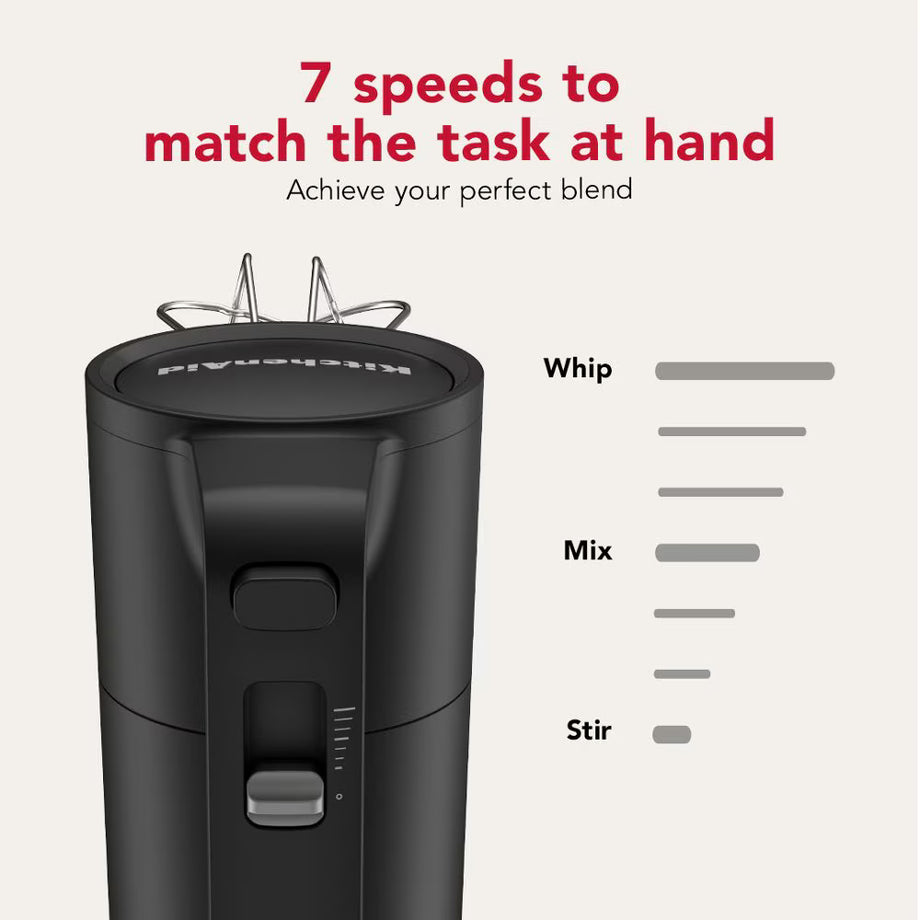 KitchenAid Go™ Cordless Hand Mixer - Black Matte - Battery Included