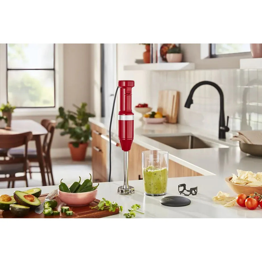 KitchenAid Variable Speed Corded Hand Blender - Empire Red