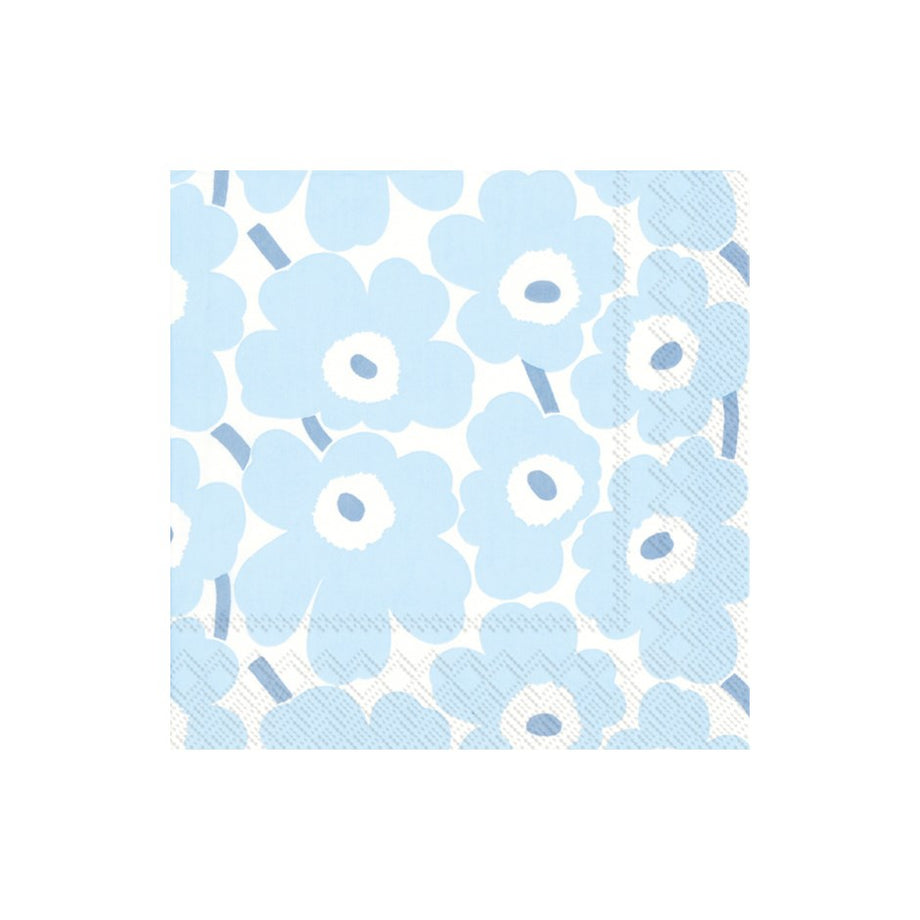 Marimekko Paper Lunch Napkins - MINI UNIKKO Light Blue