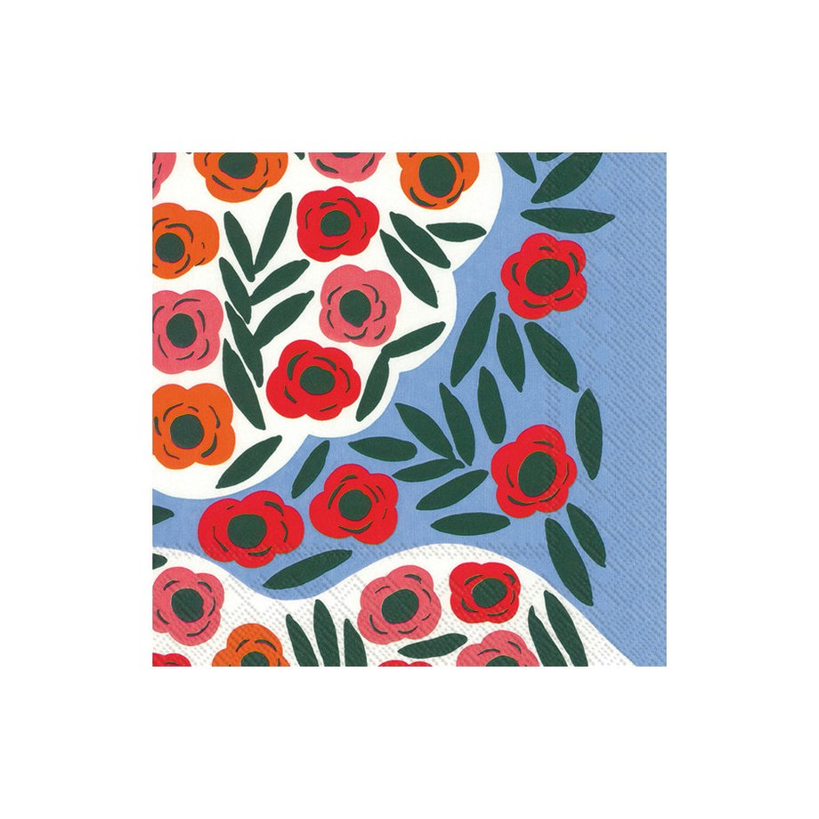 Marimekko Paper Lunch Napkins - RUUKKU Blue