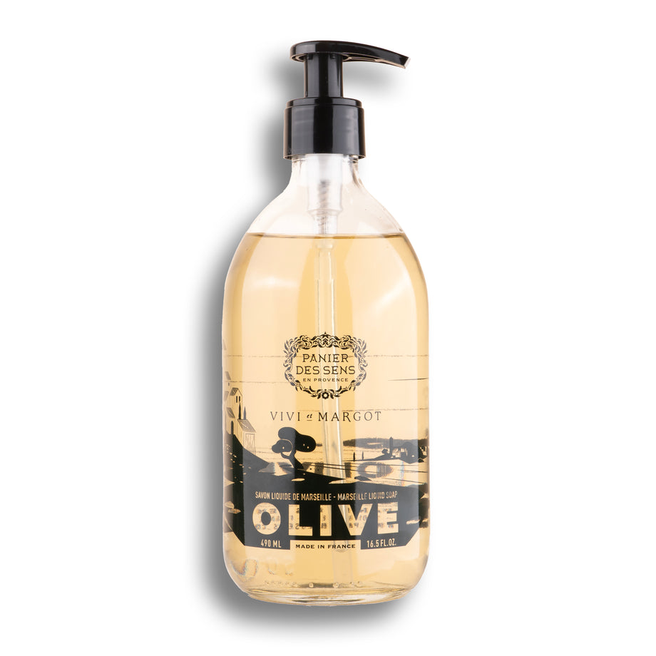 Panier des Sens Liquid Marseille Soap Glass Bottle - Olive