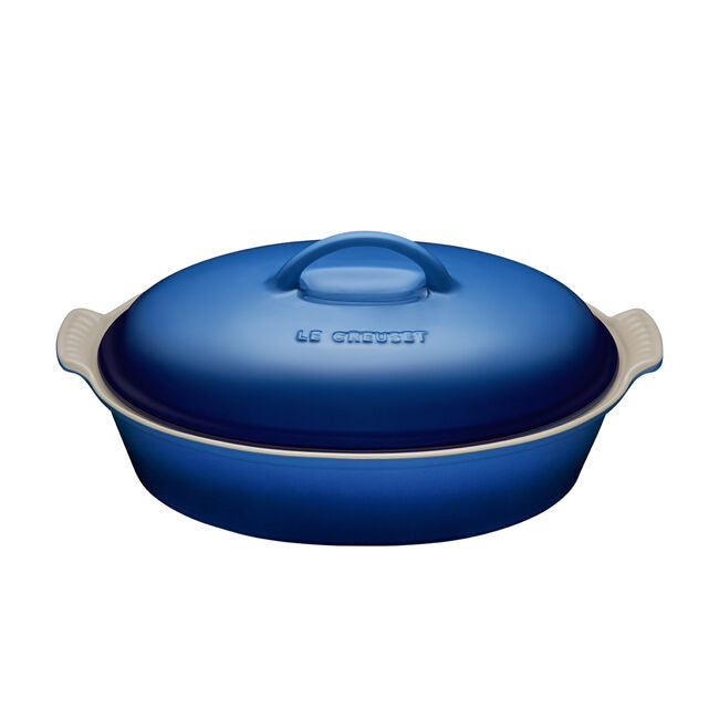 Le Creuset Heritage 3.8L Oval Casserole with Lid - Blueberry