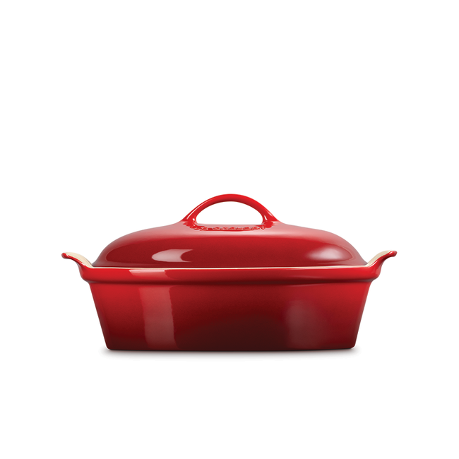 Le Creuset Heritage 3.8L Oval Casserole with Lid - Cerise