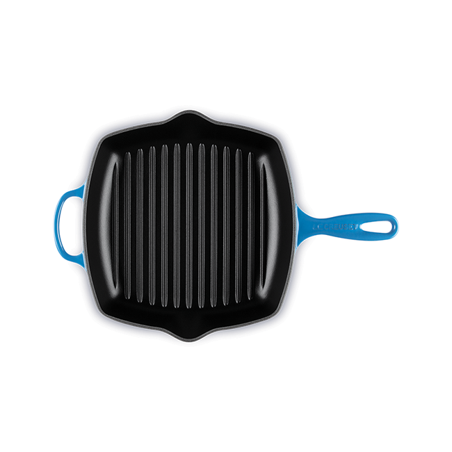 Le Creuset 26cm Square Skillet Grill - Blueberry