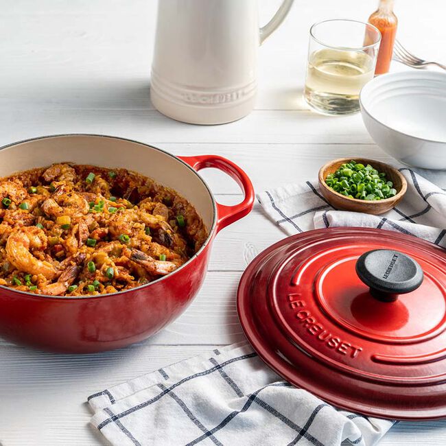 Le Creuset 6.2L Shallow Round Dutch Oven - Cerise