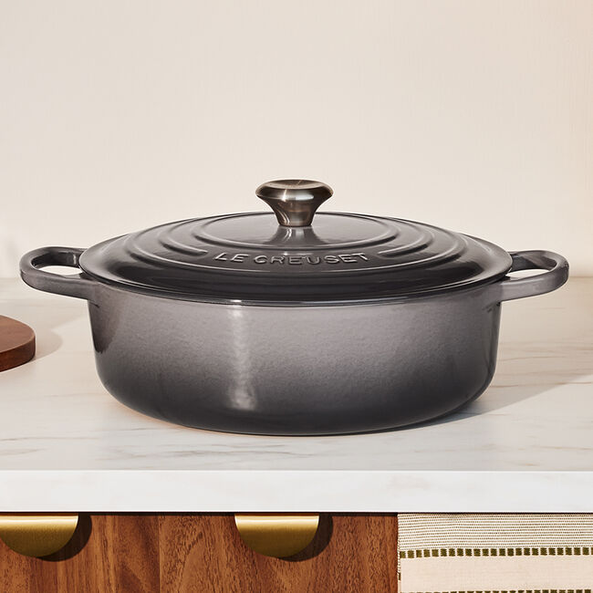 Le Creuset 6.2L Shallow Round Dutch Oven - Oyster