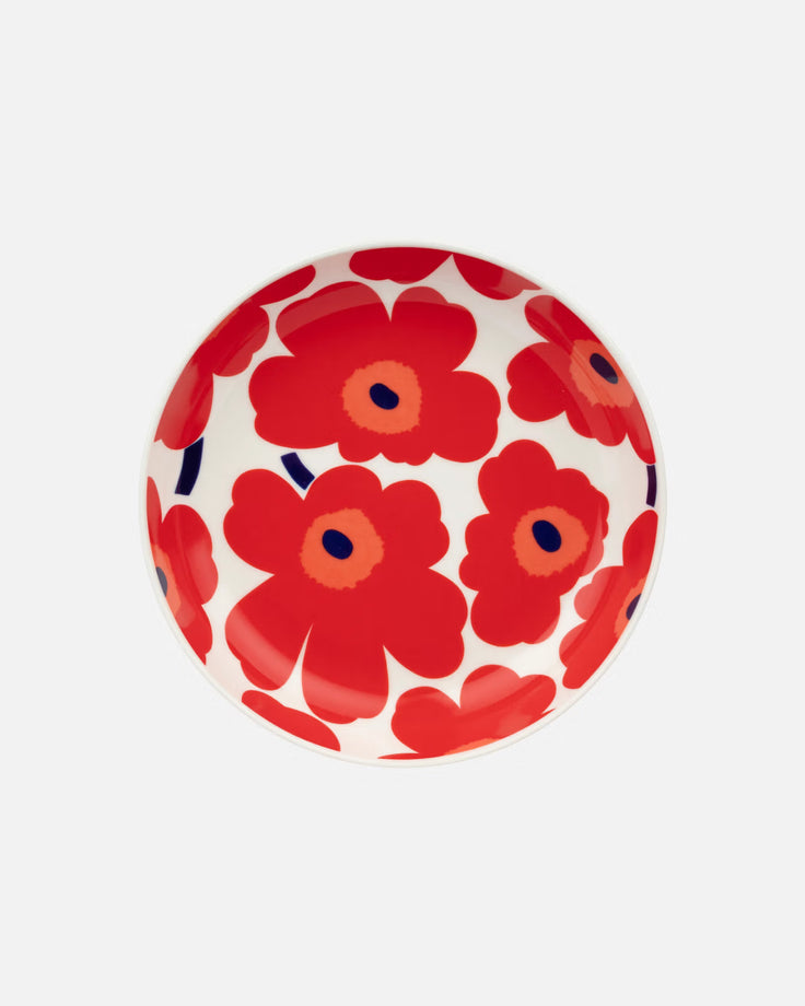 Marimekko Deep Plate 20.5cm - UNIKKO Red