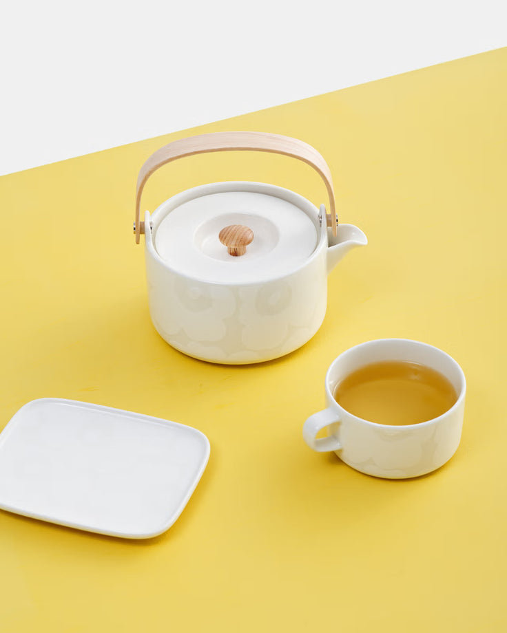 Marimekko Oiva Teapot - UNIKKO White