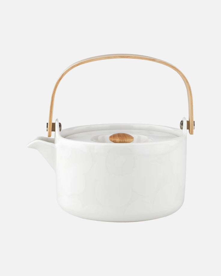 Marimekko Oiva Teapot - UNIKKO White