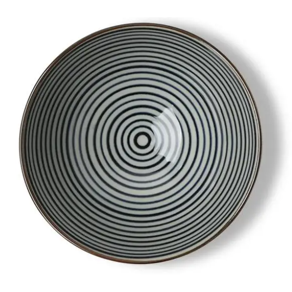 Miya Celadon Rice Bowl -  4.5" / Stripes