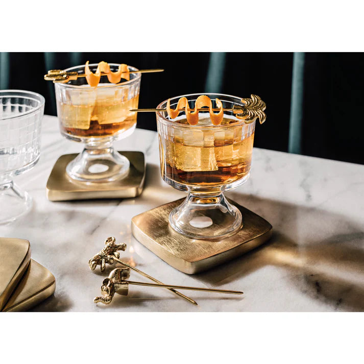 Danica Heirloom Metal Coasters - Set of 4 / Nacre-Gold