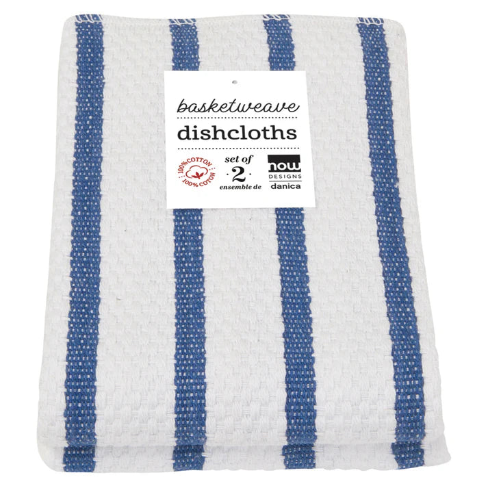 Now Designs Basketweave Dishcloths set of 2 - Royal Blue