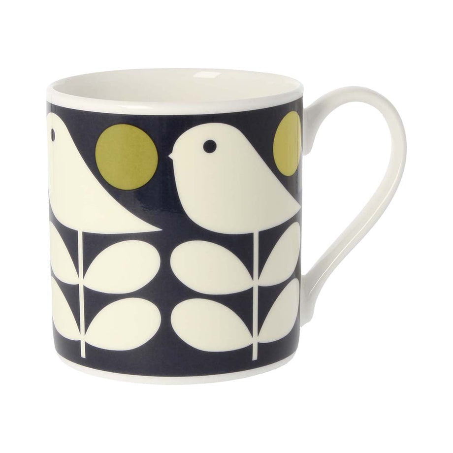 Orla Kiely UK Bone China Mug - Early Bird Dark Navy