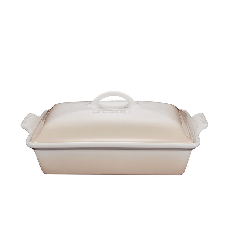 Le Creuset 3.8L Rectangular Casserole with Lid - Meringue