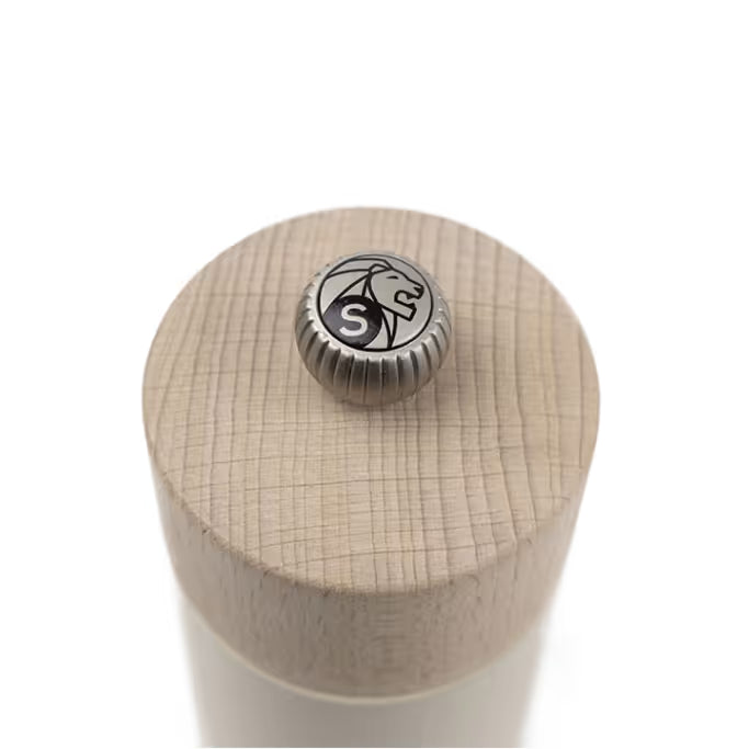Peugeot  Boreal Zirlion Salt Mill, Wood, Feather White, 12 cm / 5 "