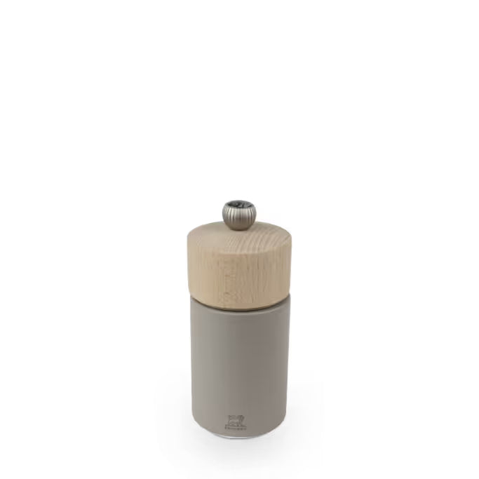 Peugeot  Boreal Zirlion Salt Mill, Wood,  Pebble Gray, 12 cm / 5 "