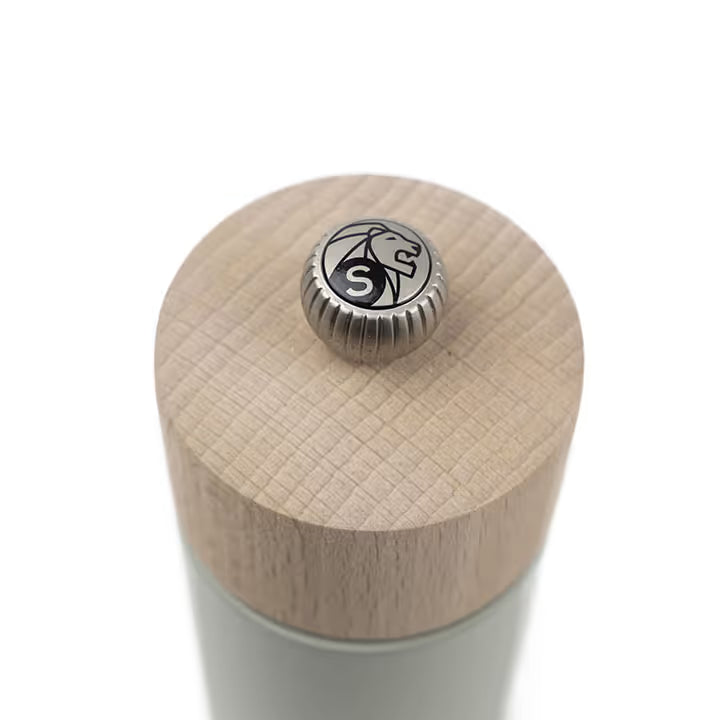 Peugeot  Boreal Zirlion Salt Mill, Wood, Sage Green, 12 cm / 5 "