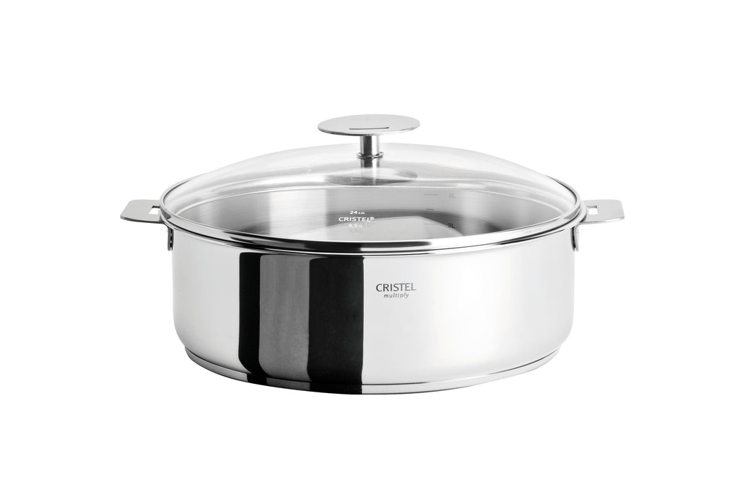 Cristel Casteline 5Qt 10" Sauté Pan with Lid