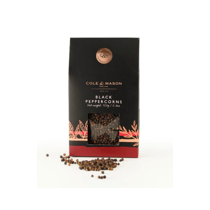 Recharge de boîte de grains de poivre noir Cole & Mason 150 g