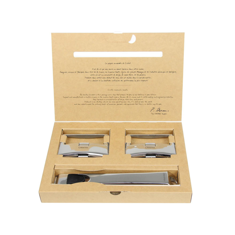 Ensemble de poignées Cristel Casteline - 1 poignée longue et 2 poignées latérales