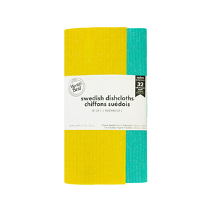 World's Best Swedish Dishcloths – Set of 2 – Assorted Colours