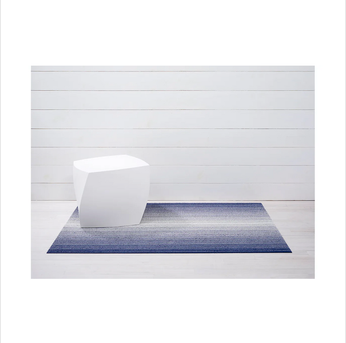 Chilewich Indoor Outdoor Shag Utility Mat - Domino / Denim / 24x36"