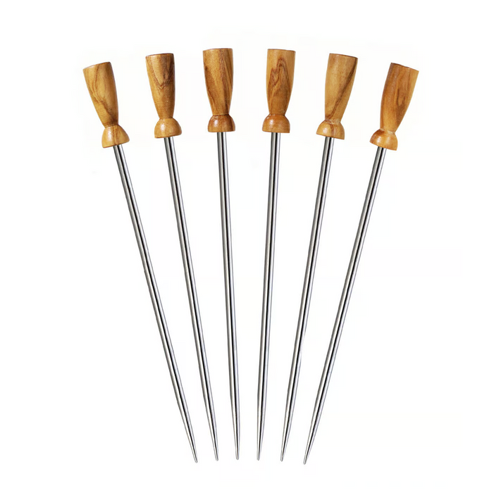 Olivewood Cocktail Picks - Set of 6