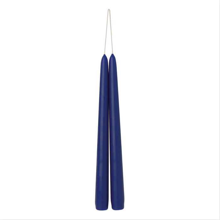 Tapered Dinner Candle 24cm / 9.5" - Dark Blue (pair)