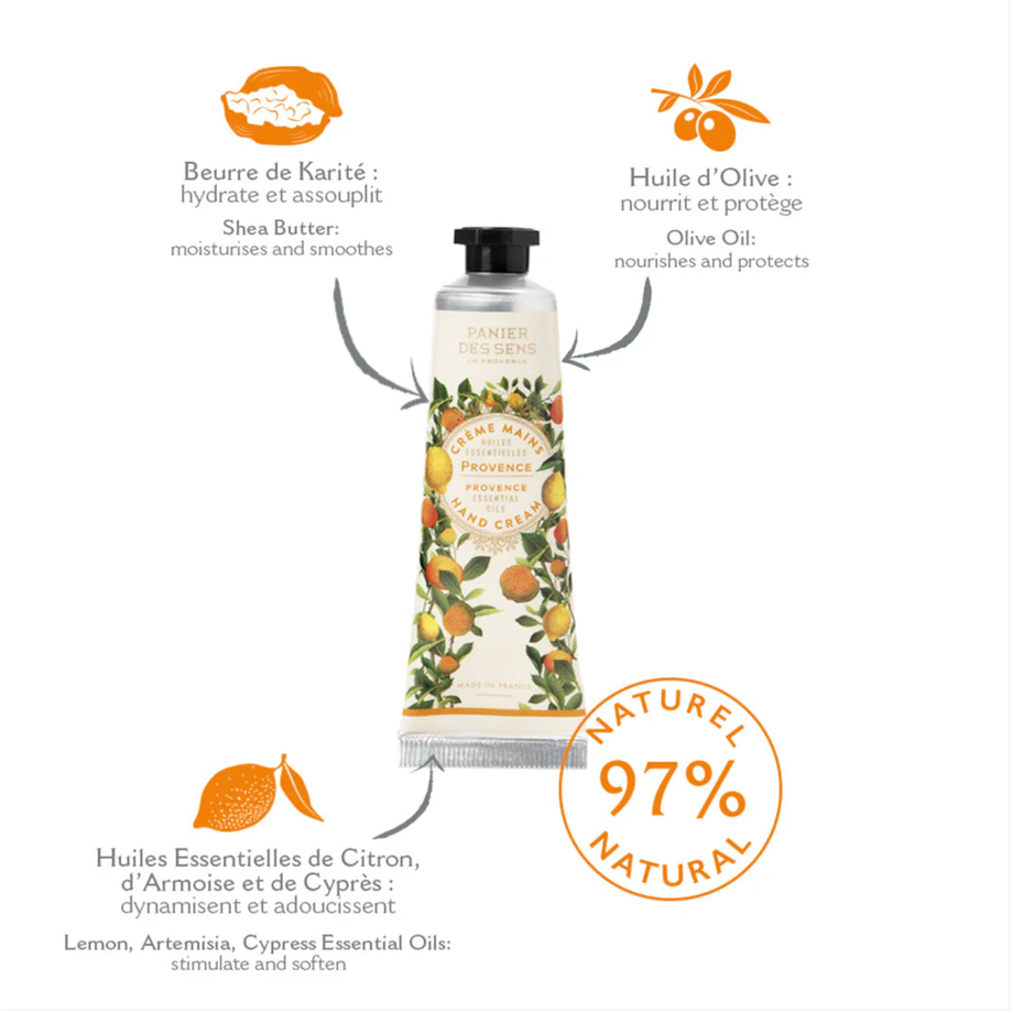Crème pour les mains apaisante Mini Panier des Sens Provence 1fl.oz/30ml
