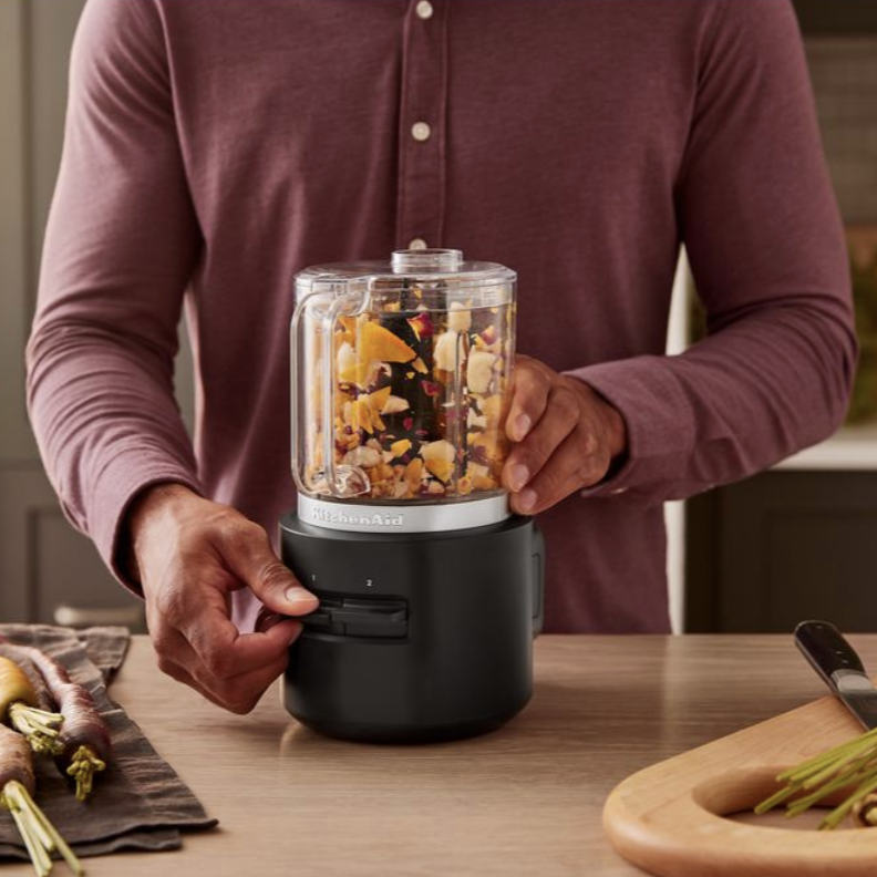 KitchenAid Go™ 5 Cup Cordless Food Chopper - Black Matte - Battery Included