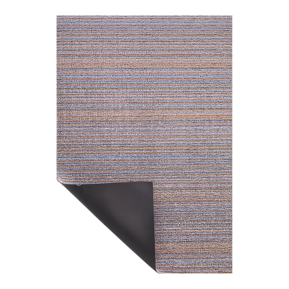 Paillasson shag intérieur/extérieur Chilewich - Rayure fine / Rectangle / Pervenche / 24x36