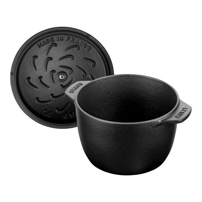 Staub Cast Iron Round Rice Cocotte 1.75L - Black