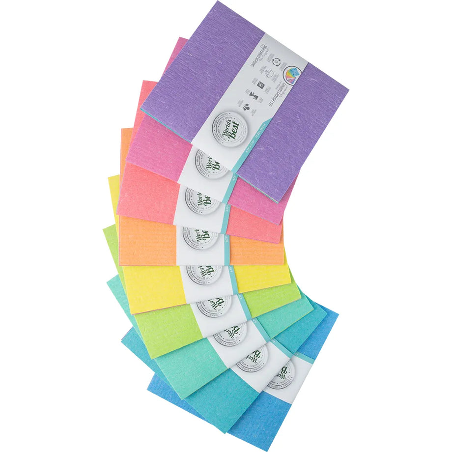 Meilleuses éponges suédoises au monde – Lot de 3 – Couleurs unies