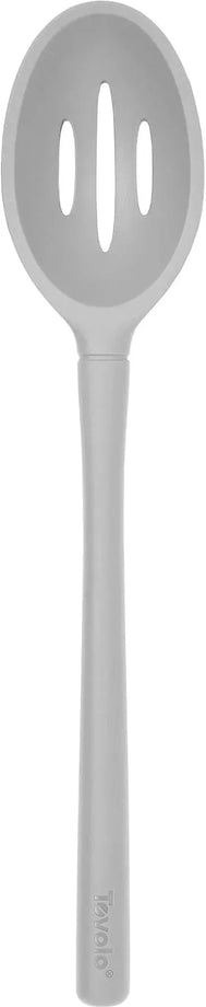 Tovolo Flex-Core All Silicone Slotted Deep Spoon - Oyster Gray