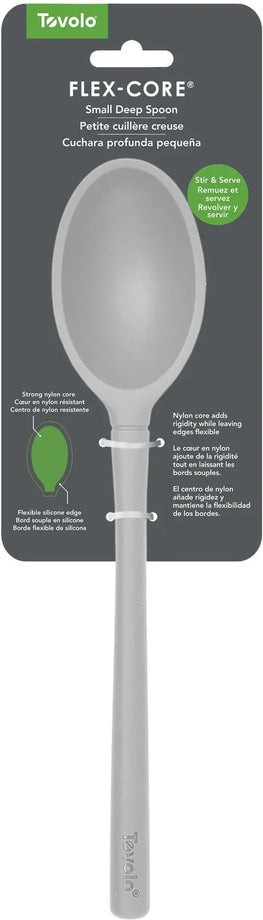 Tovolo Flex-Core All Silicone Small Deep Spoon - Oyster Gray