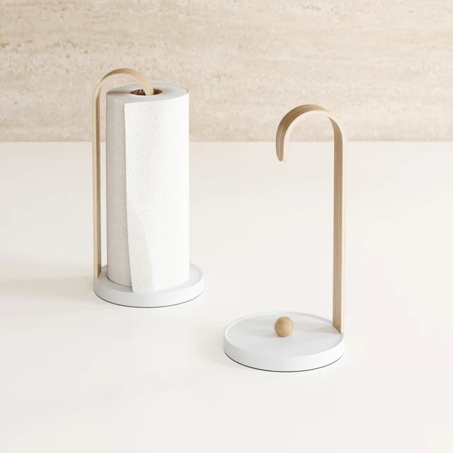 Umbra Bellwood Paper Towel Holder - White-Natural