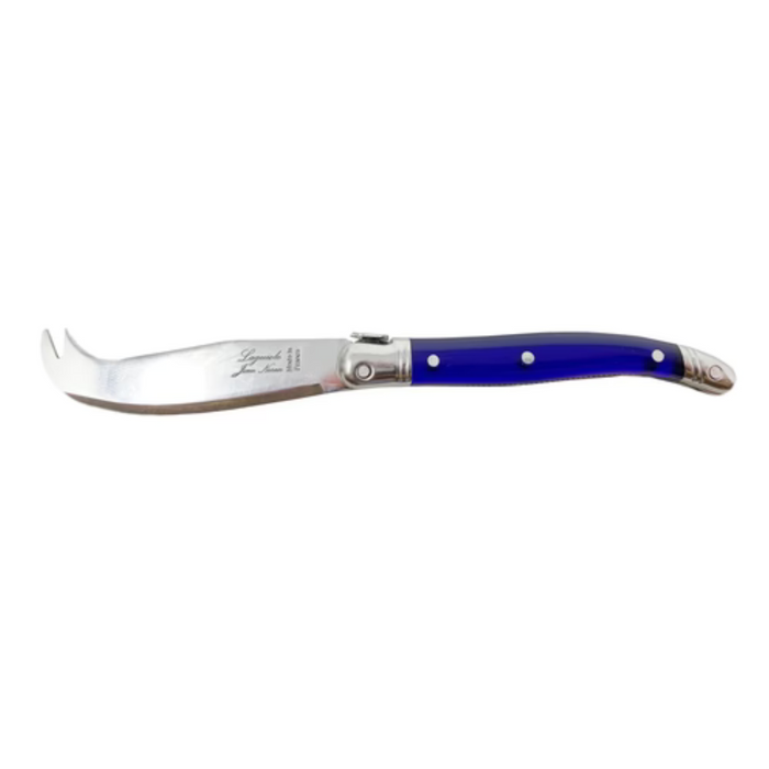 Laguiole Jean Neron Mini Fork-Tipped Cheese Knife - Cobalt Blue