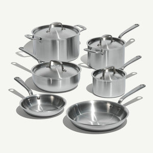 MADE IN Cookware 10 Piece 5-ply Stainless Steel Cookware Set