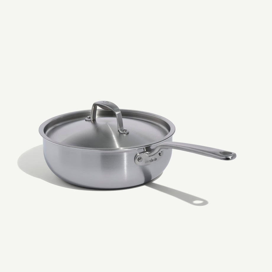 MADE IN Cookware 3 QT 5-ply Stainless Steel Saucier - PREORDER