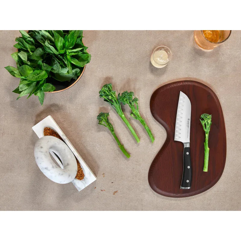 Wusthof Classic Ikon 5" Hollow Ground Santoku Knife - Noir