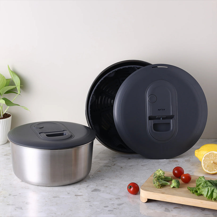 Zyliss Easy Spin®  Stainless Steel Salad Spinner - Small