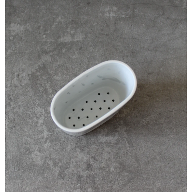 Porte-brosses ovale en céramique Murchison-Hume Deco